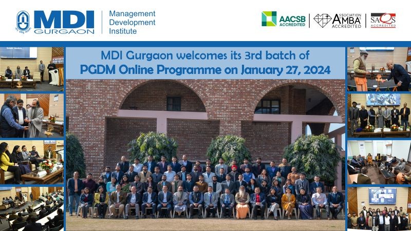 MDI Gurgaon Welcomes Its 3nd Batch Of PGDM-Online Programme On 27th ...